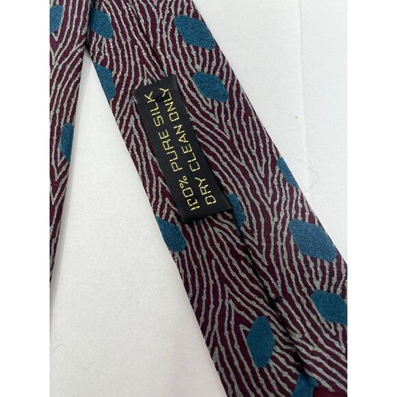 Giorgio Armani Cravatte Repp Silk Tie Italy NWT Abstract Pattern - Picture 9 of 11